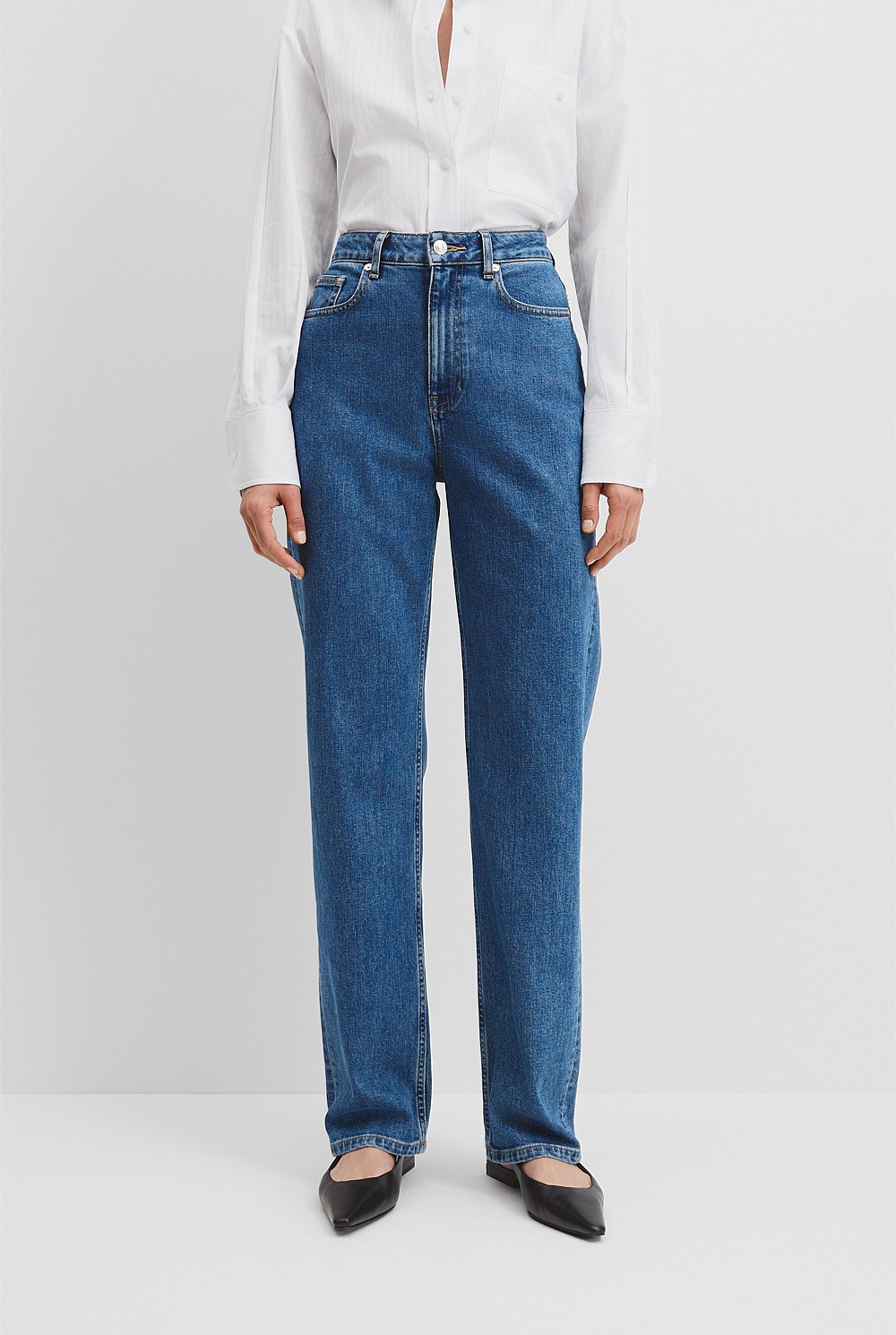 High Rise Straight Leg Jean