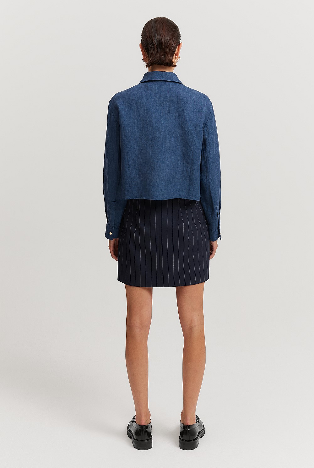 Cropped Linen Shirt