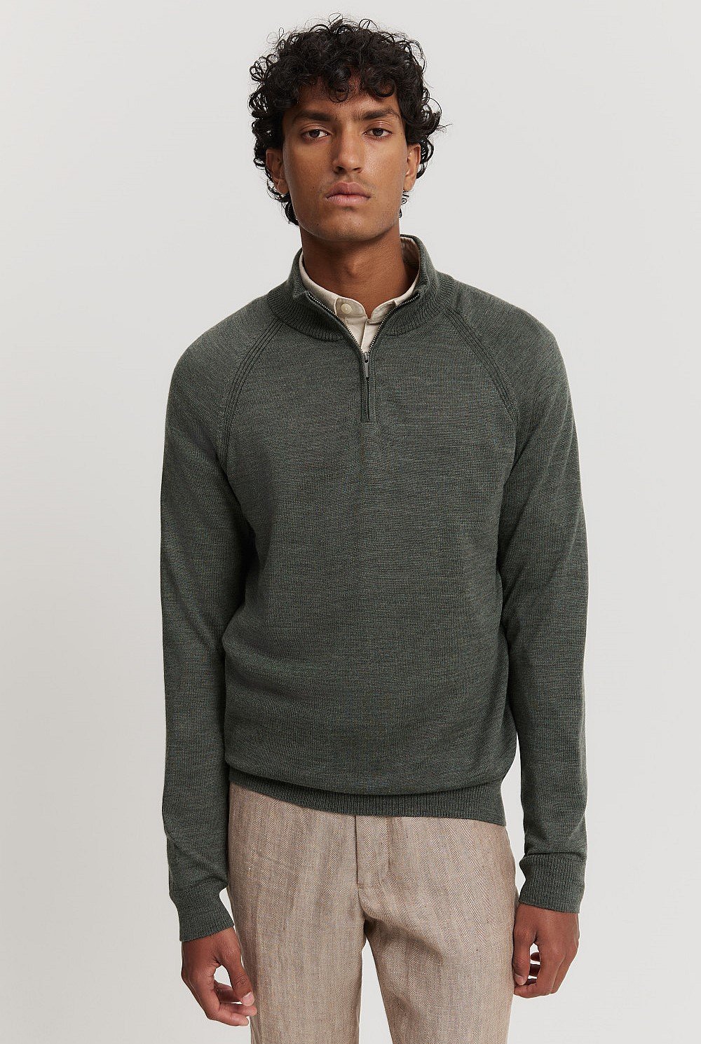 Verified Australian Merino Half Zip Knit