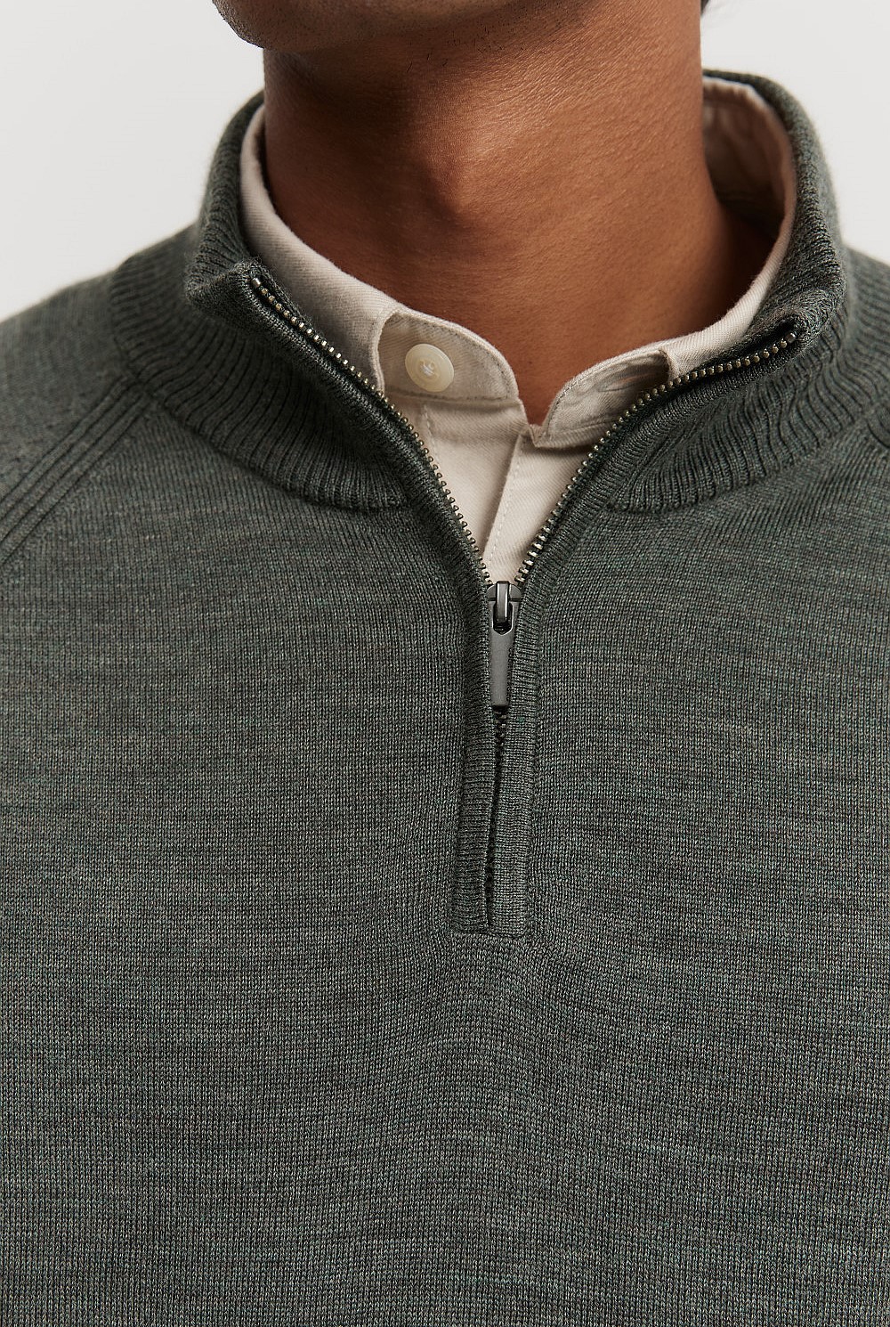 Verified Australian Merino Half Zip Knit