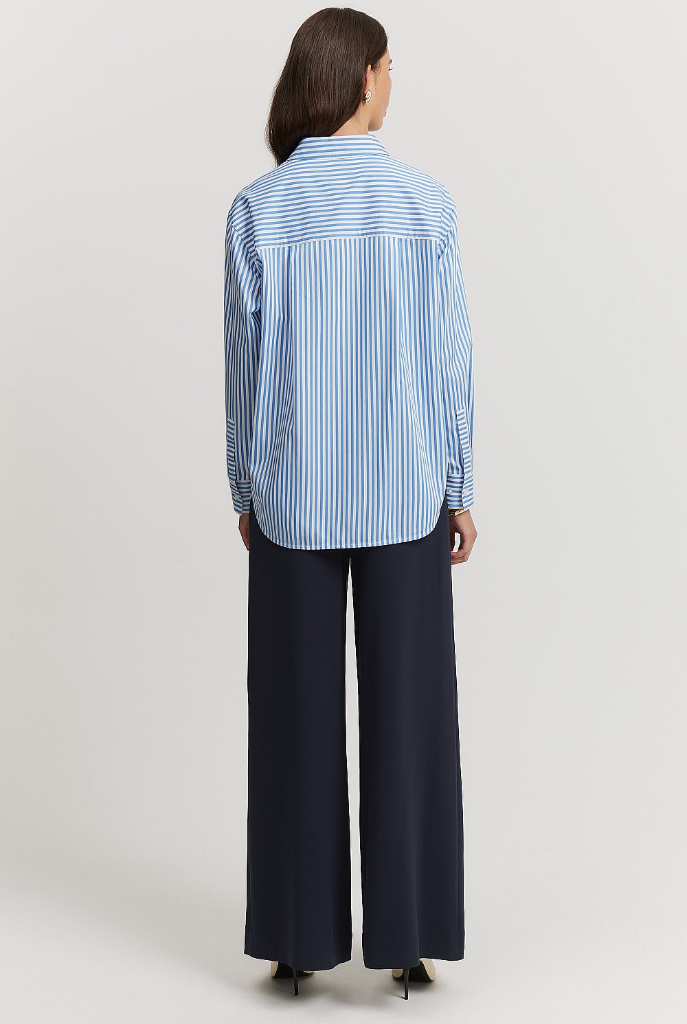 Australian Cotton Stripe Relaxed Oxford Shirt