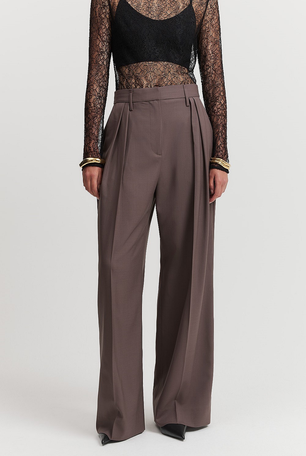 Pleat Wool Pant