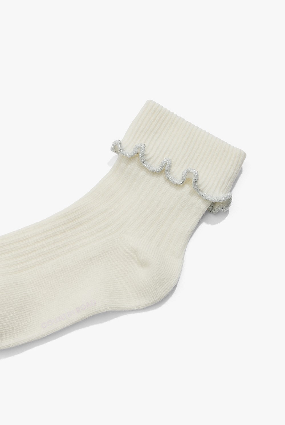Organically Grown Cotton Blend Frill Sock