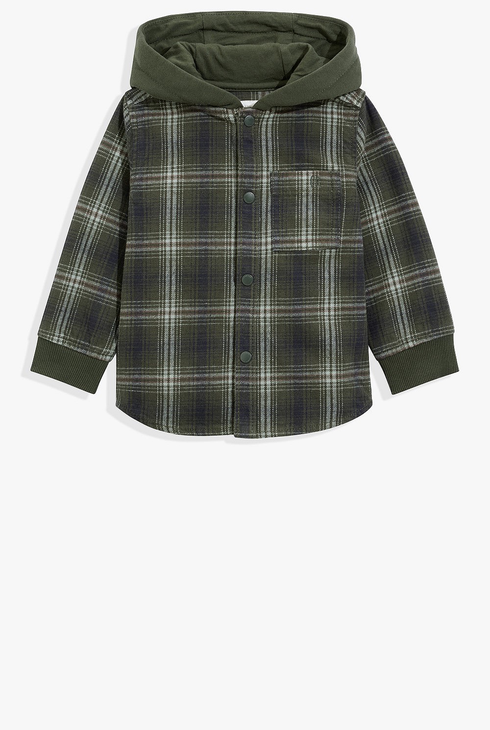 Australian Cotton Check Hooded Shirt