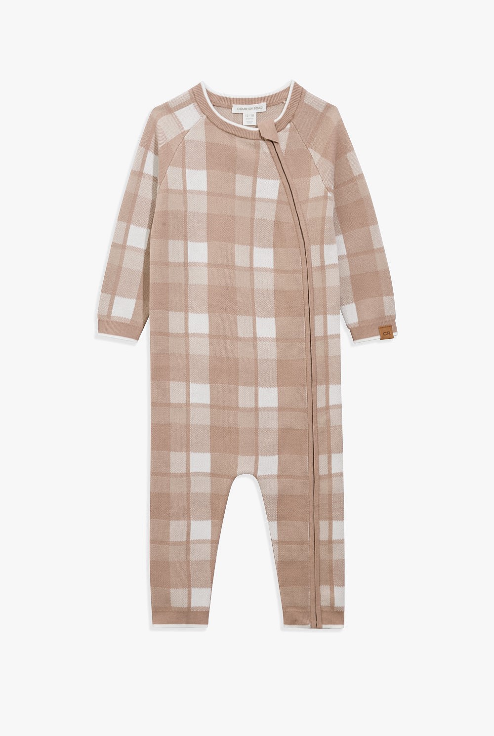 Organically Grown Cotton Gingham Knit Jumpsuit