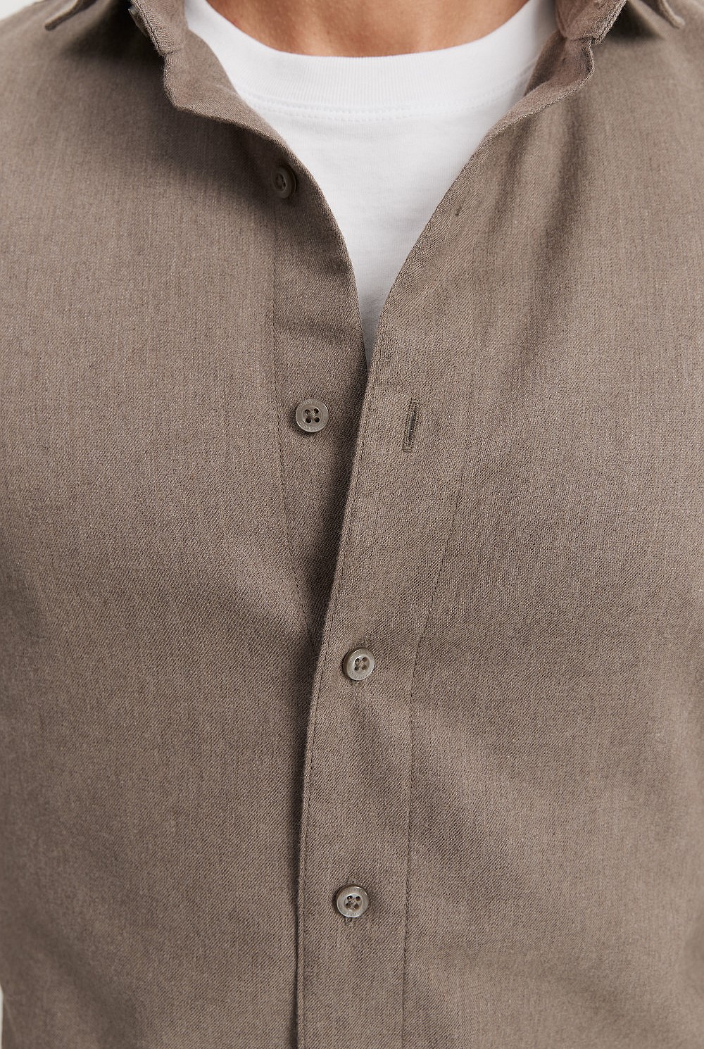 Tailored Fit Organically Grown Linen Blend Shirt