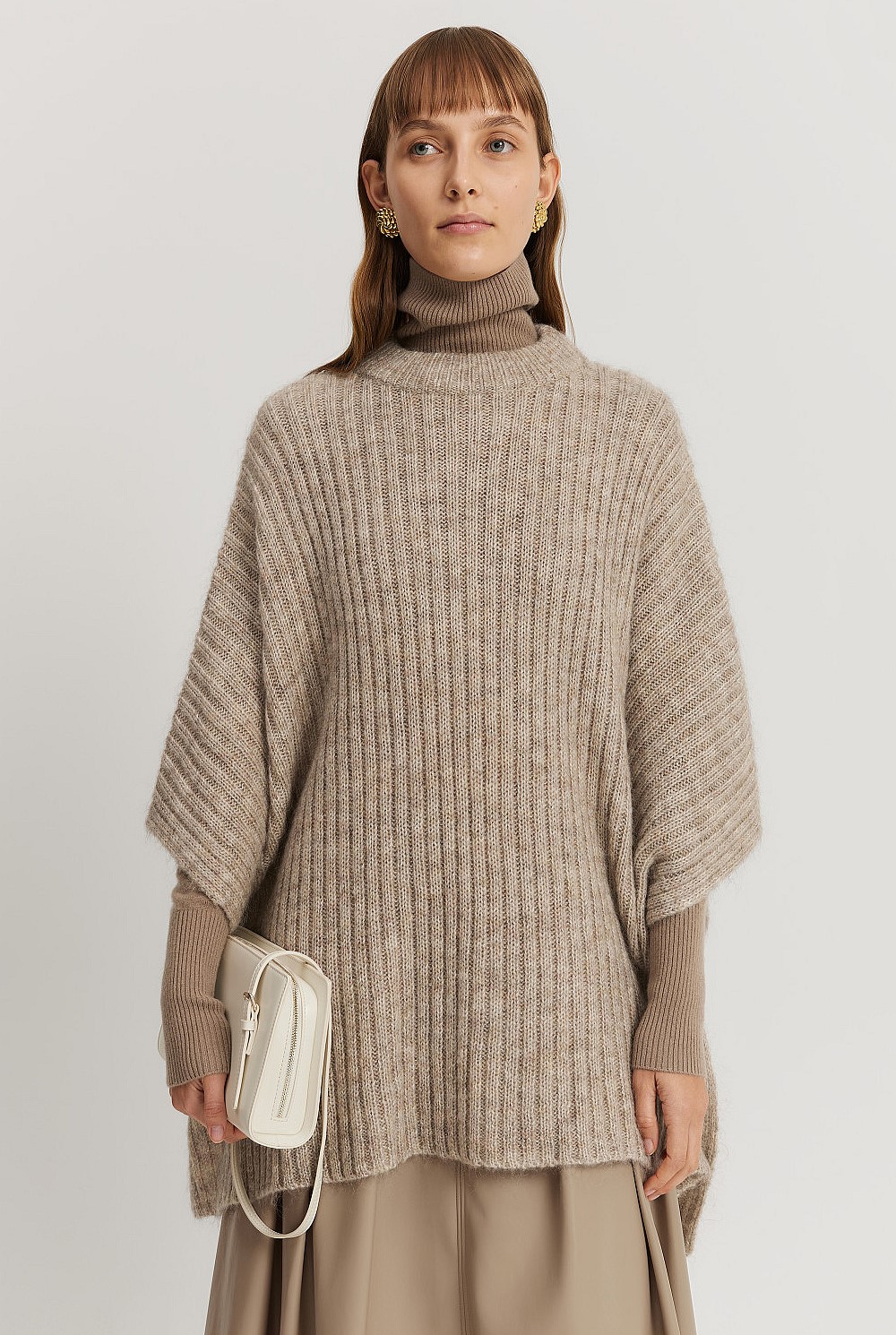 Mock Neck Poncho