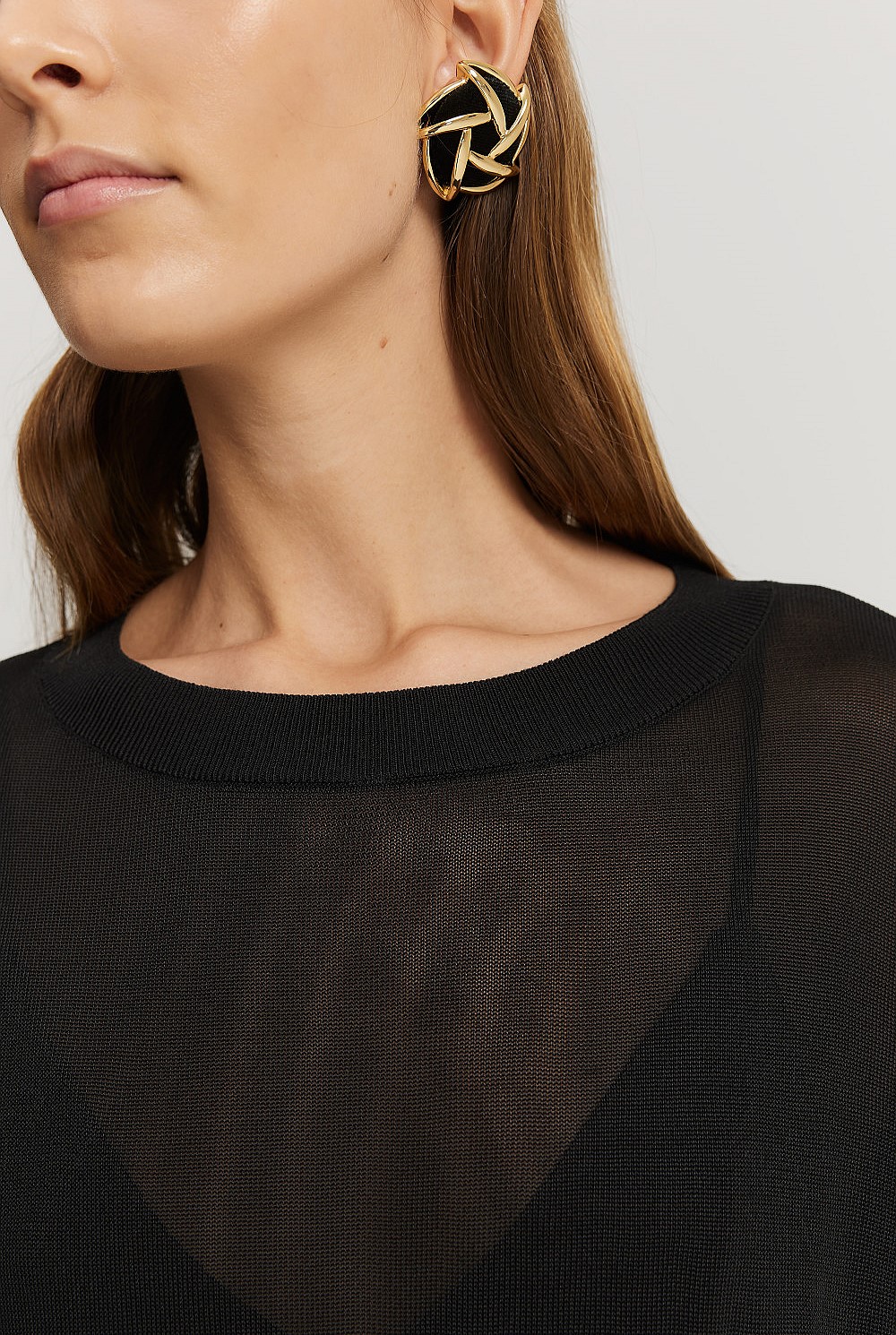 Sheer Knit T-Shirt