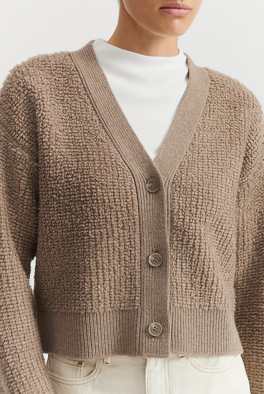 Boucle Crop Cardigan