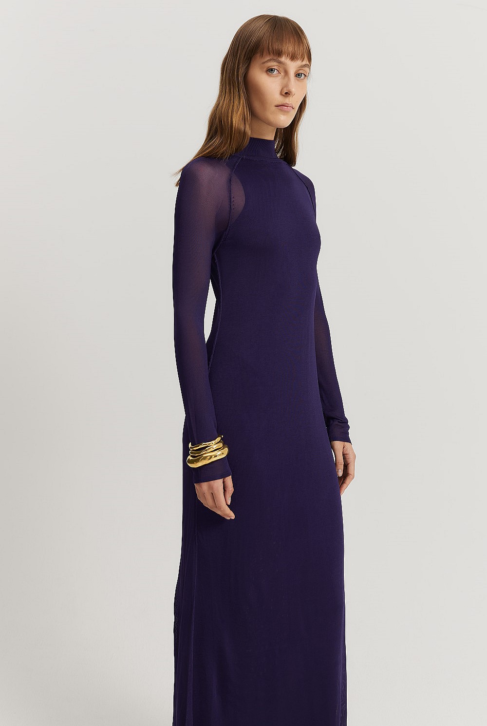 Sheer Knit Maxi Dress