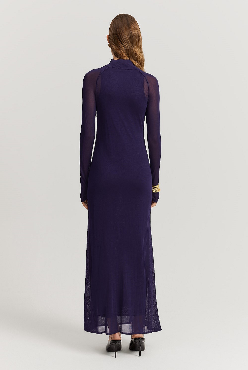 Sheer Knit Maxi Dress