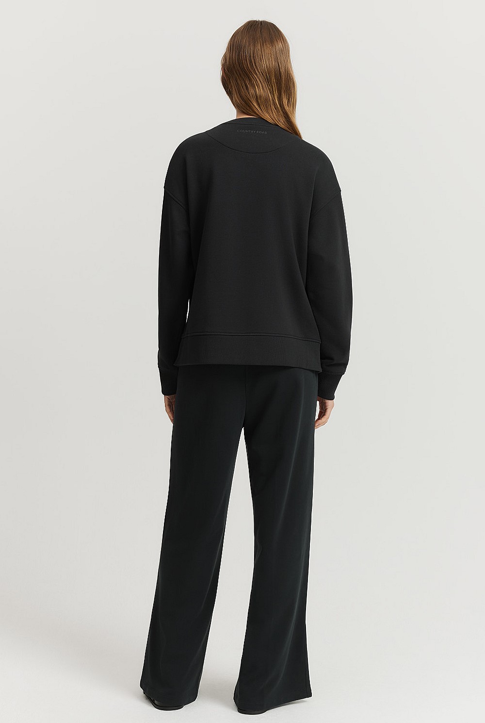 Australian Cotton Split Hem Crew Sweat