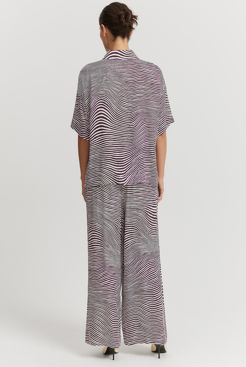 Print Short Sleeve Cupro Shirt