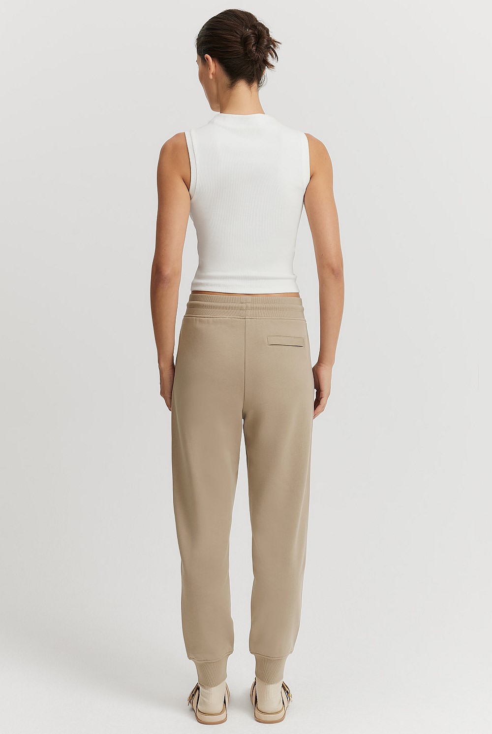 Australian Good Earth Cotton Rib Cuff Track Pant