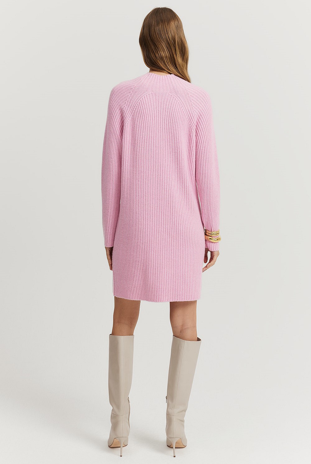 Organically Grown Cotton Blend Mini Knit Dress