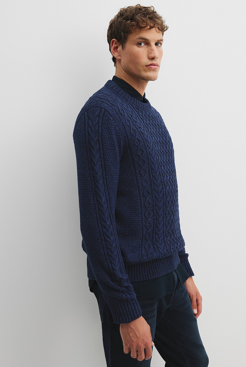 Australian Cotton Cable Crew Knit