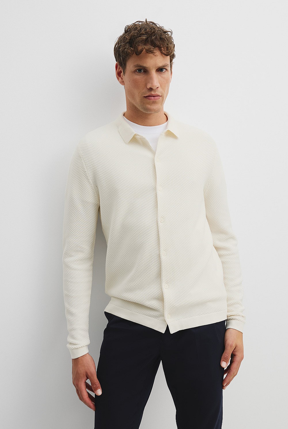 Cotton Silk Knit Shirt