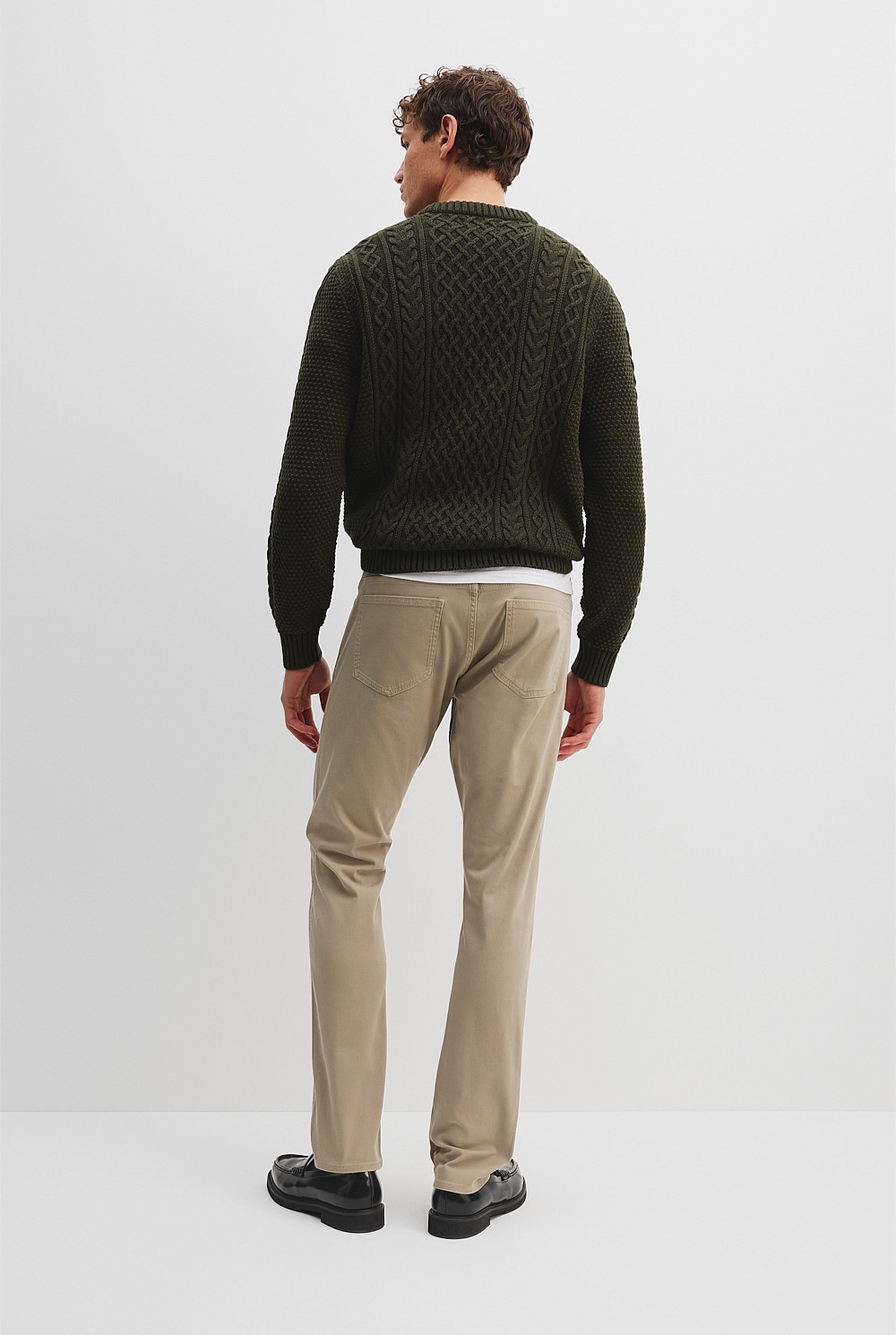 Cotton Cable Crew Knit