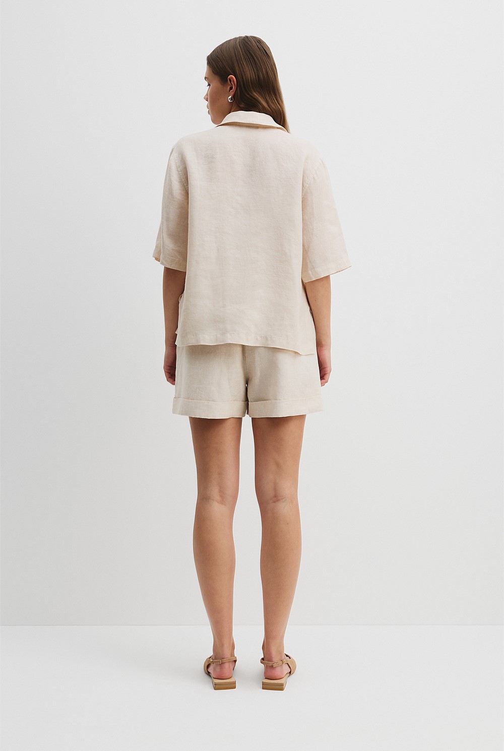 Organically Grown Linen Pocket Detail Shirt