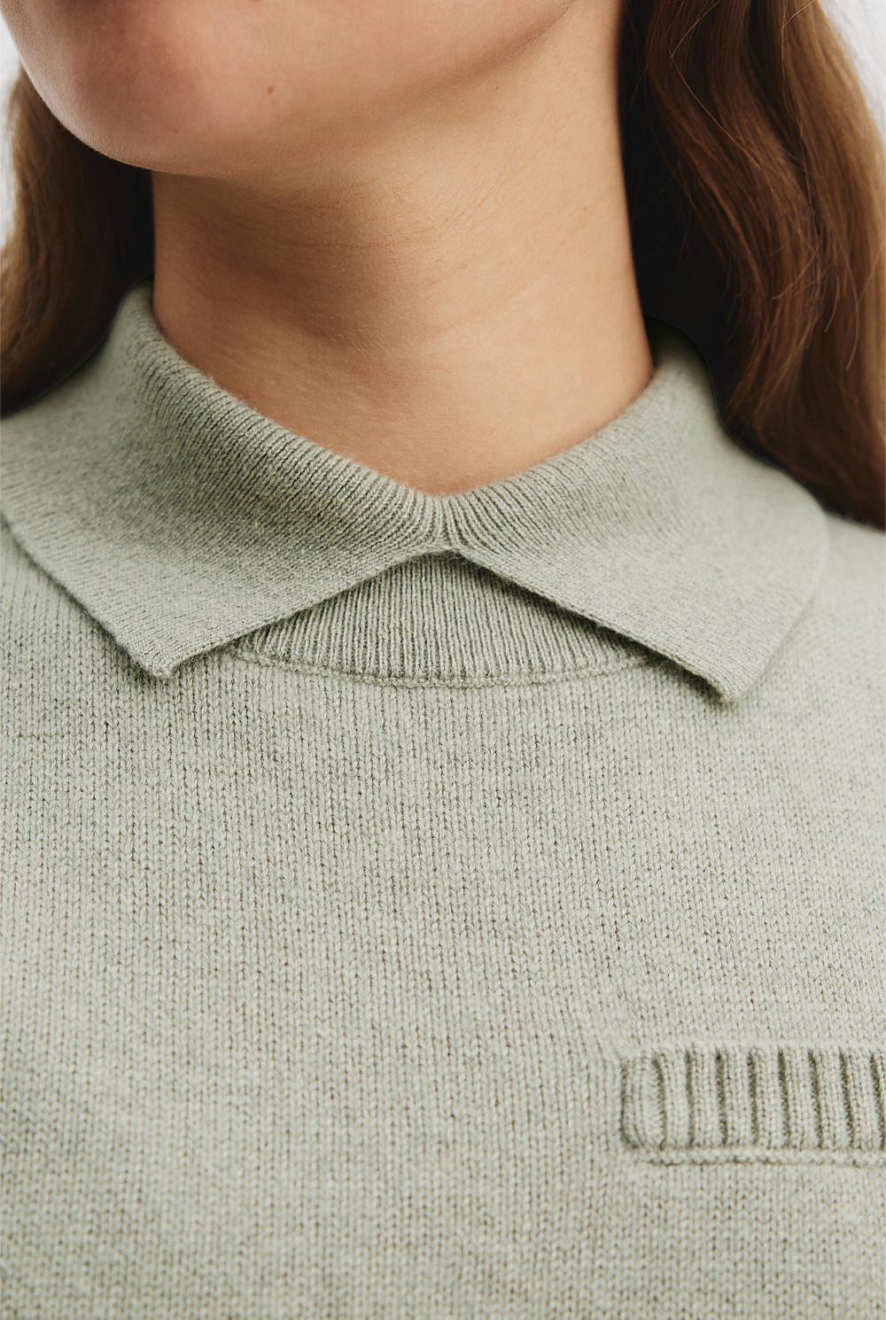 Cashmere Blend Collared Sleeveless Knit