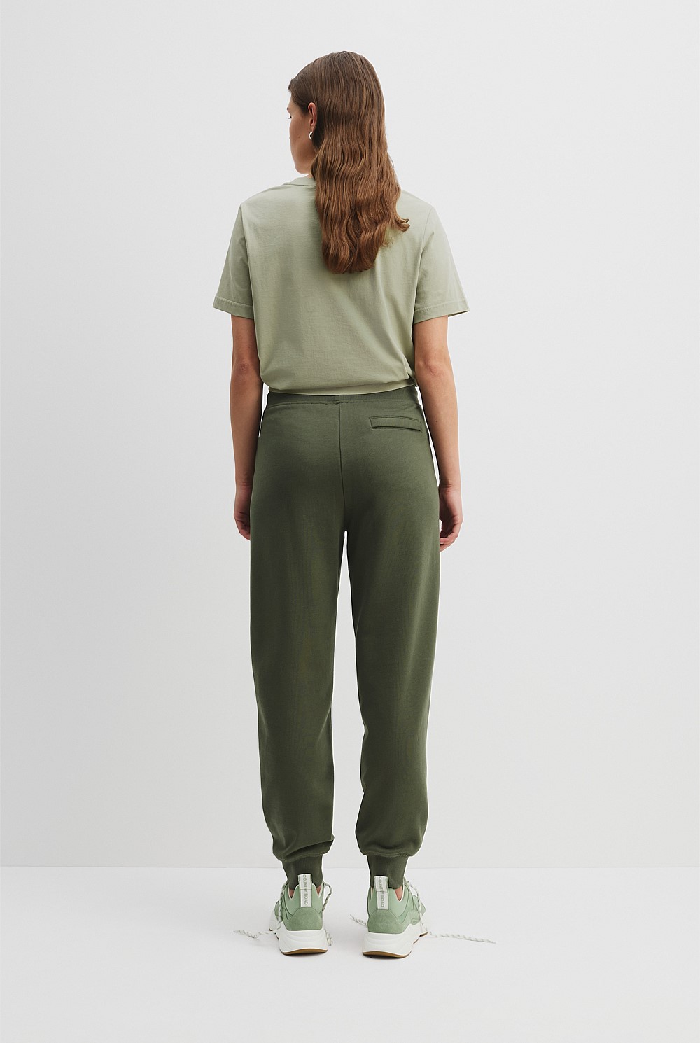 Australian Good Earth Cotton Rib Cuff Track Pant