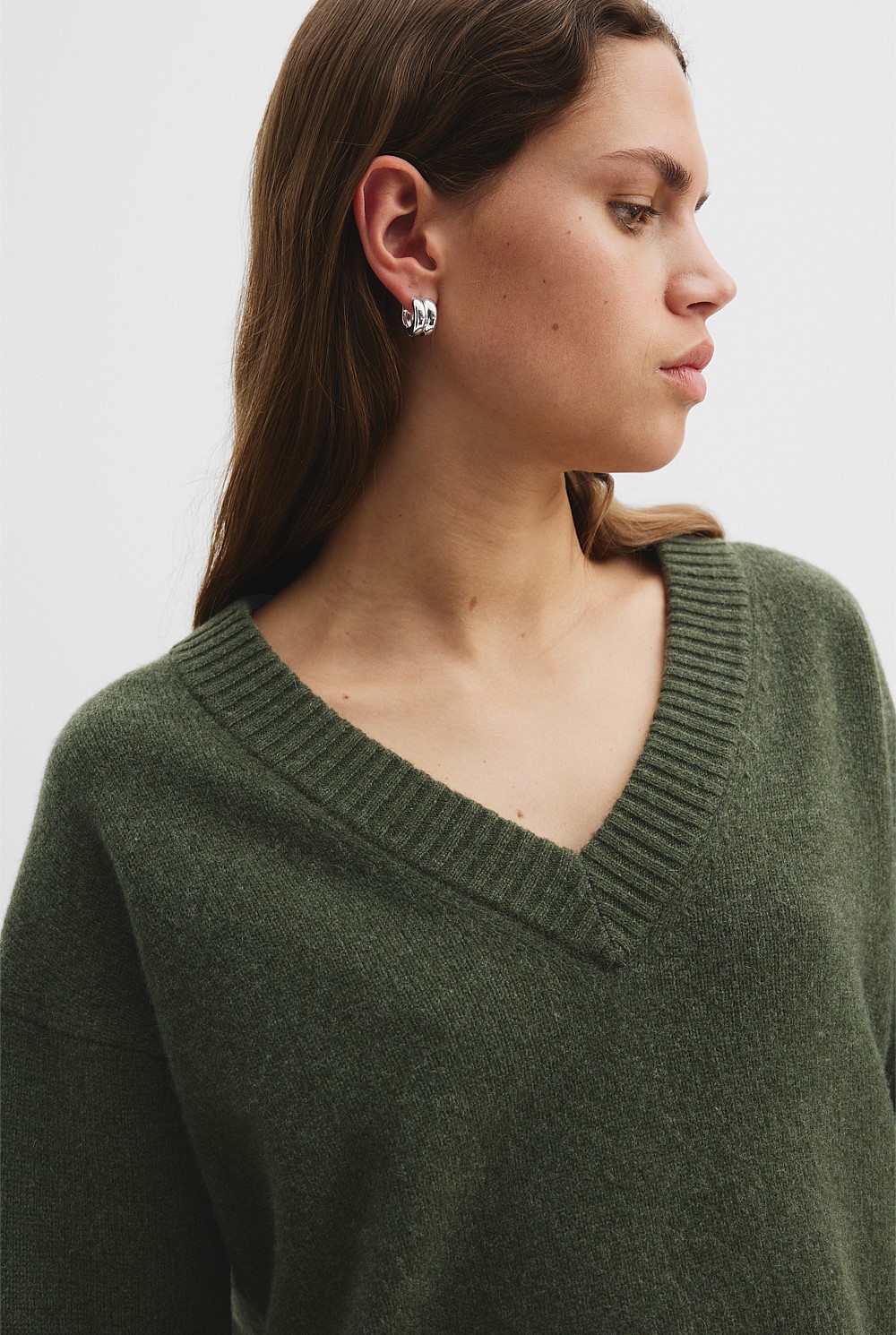 Verified Australian Merino Wool V-Neck Knit