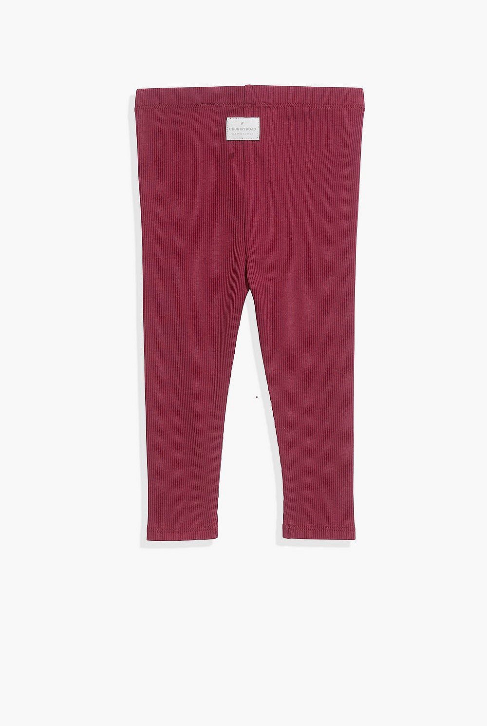 Organically Grown Cotton Blend Solid Rib Legging