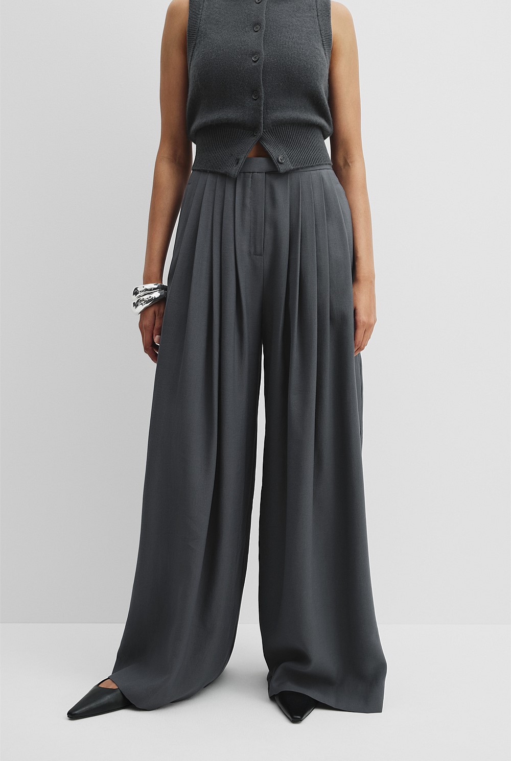 Palazzo Pleat Pant