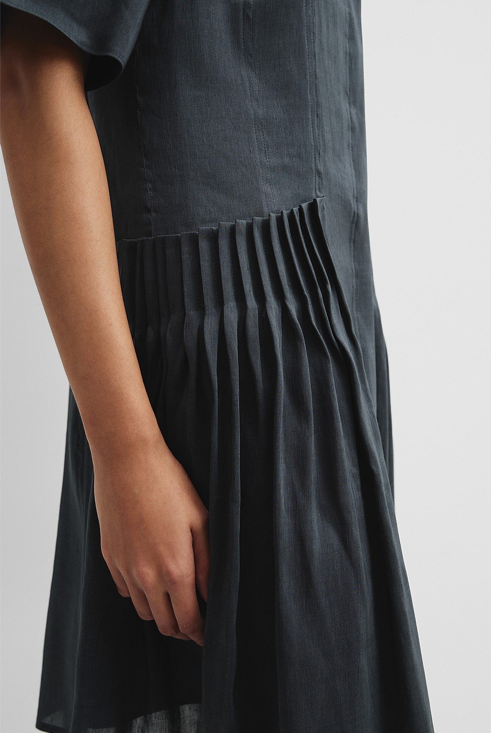 Tuck Pocket Detail Mini Dress