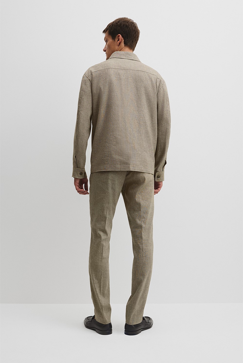 Textured Stretch Overshirt