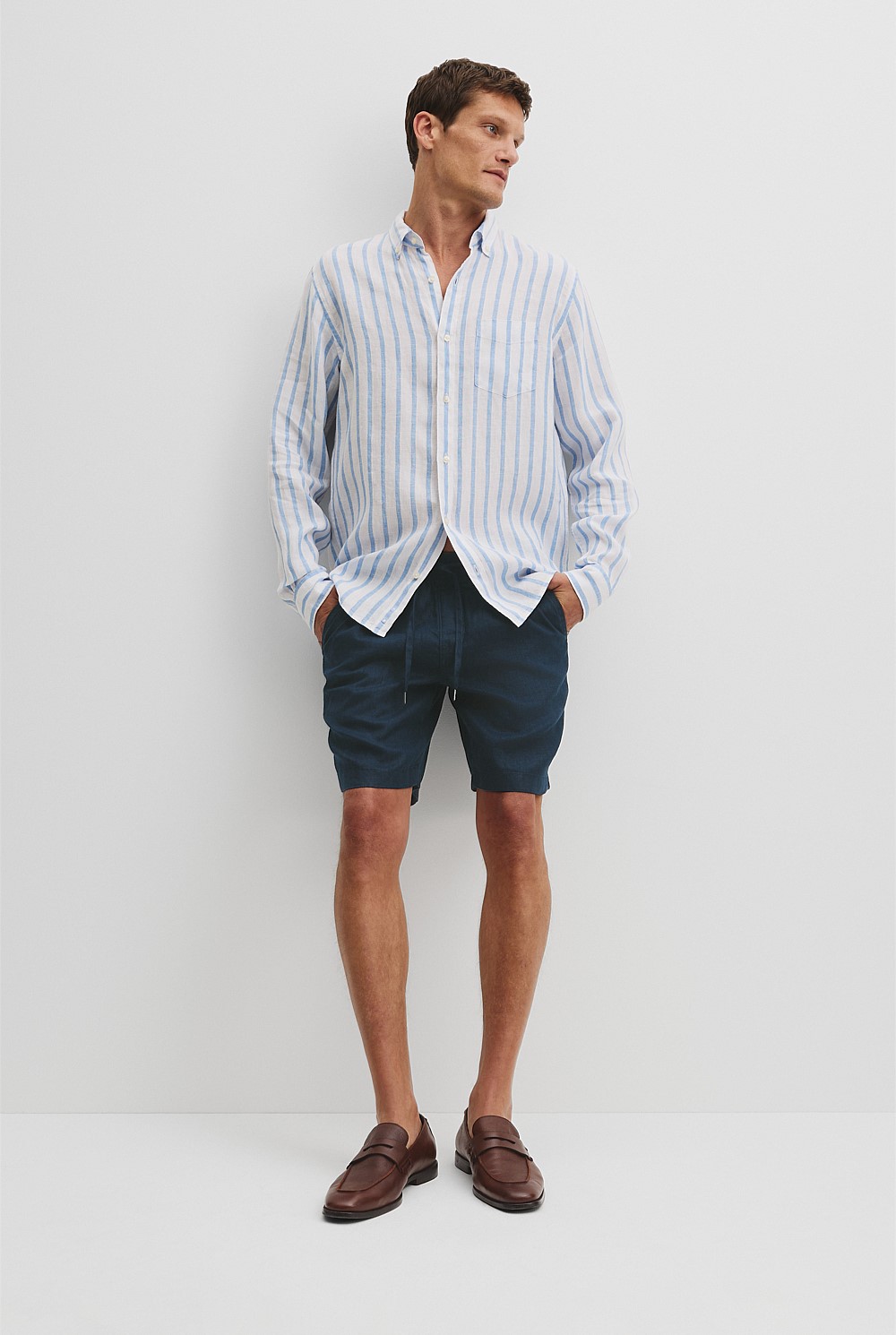 Organically Grown Linen Drawcord Short