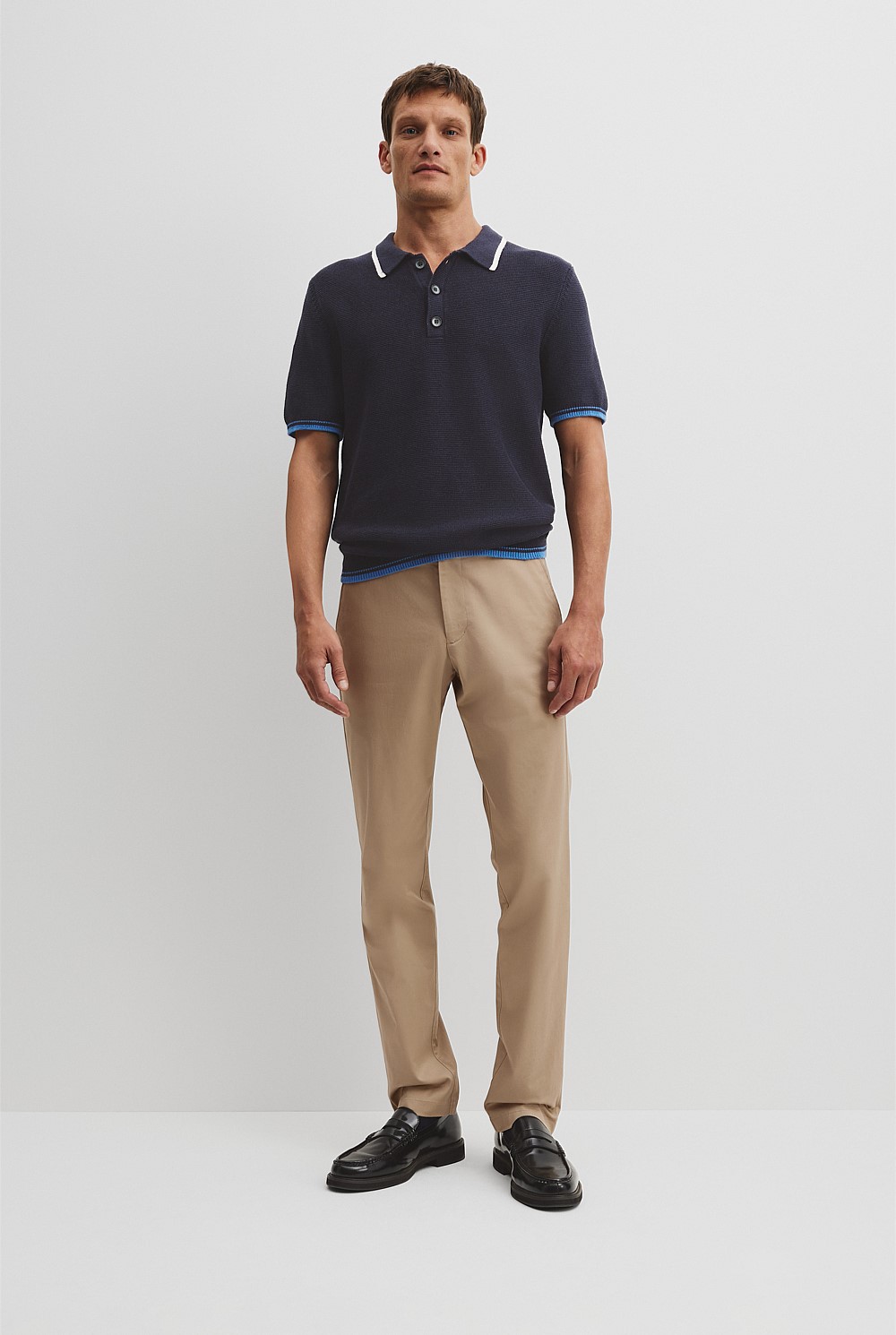 Cotton Linen Textured Polo