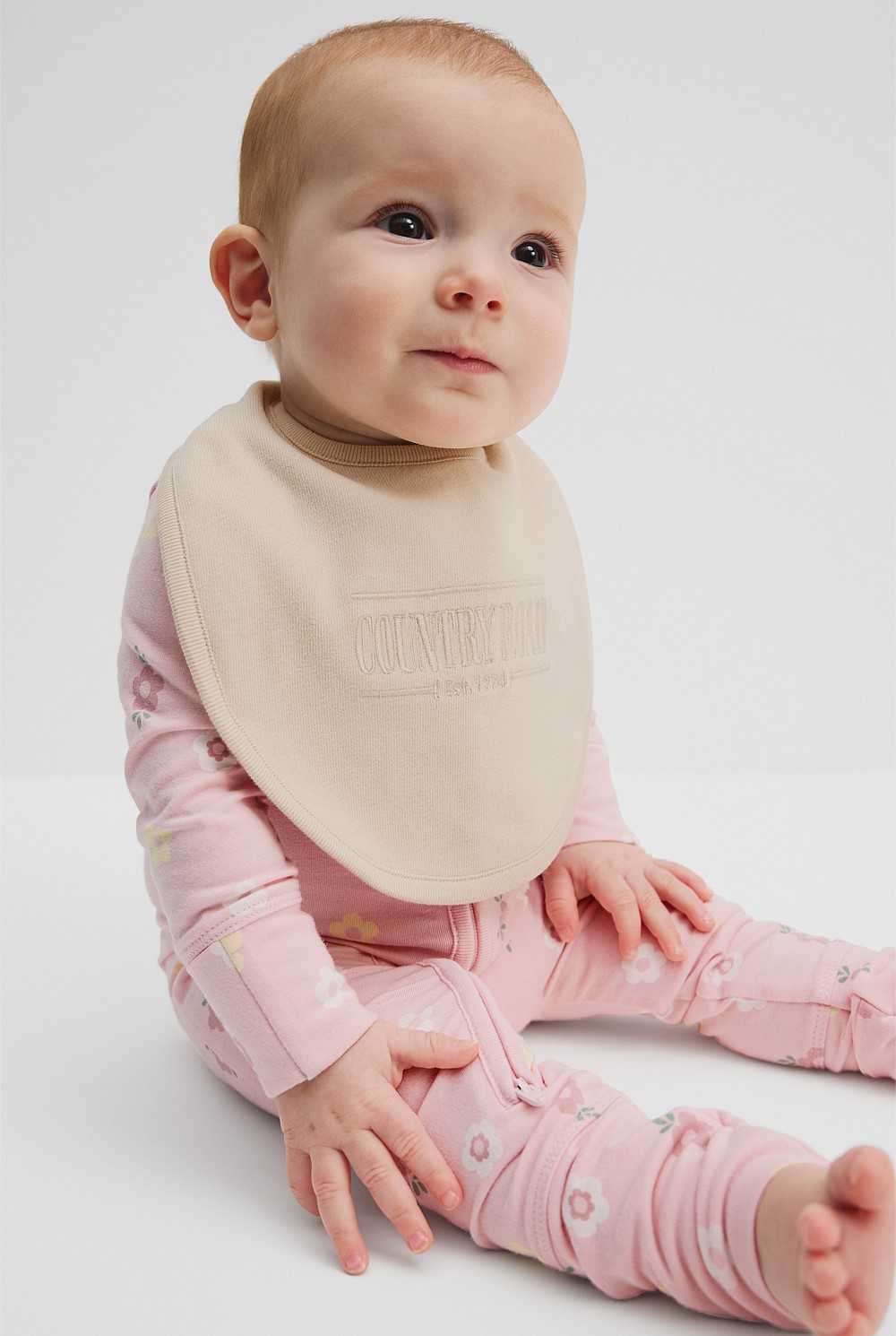 GOTS-certified Organic Heritage Embroidered Bib