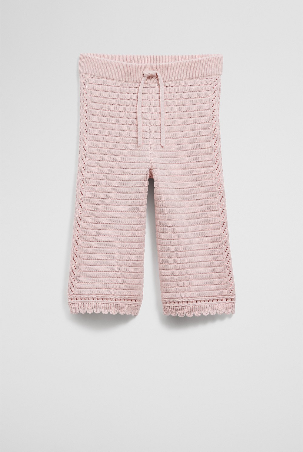 Organically Grown Cotton Pointelle Knit Pant