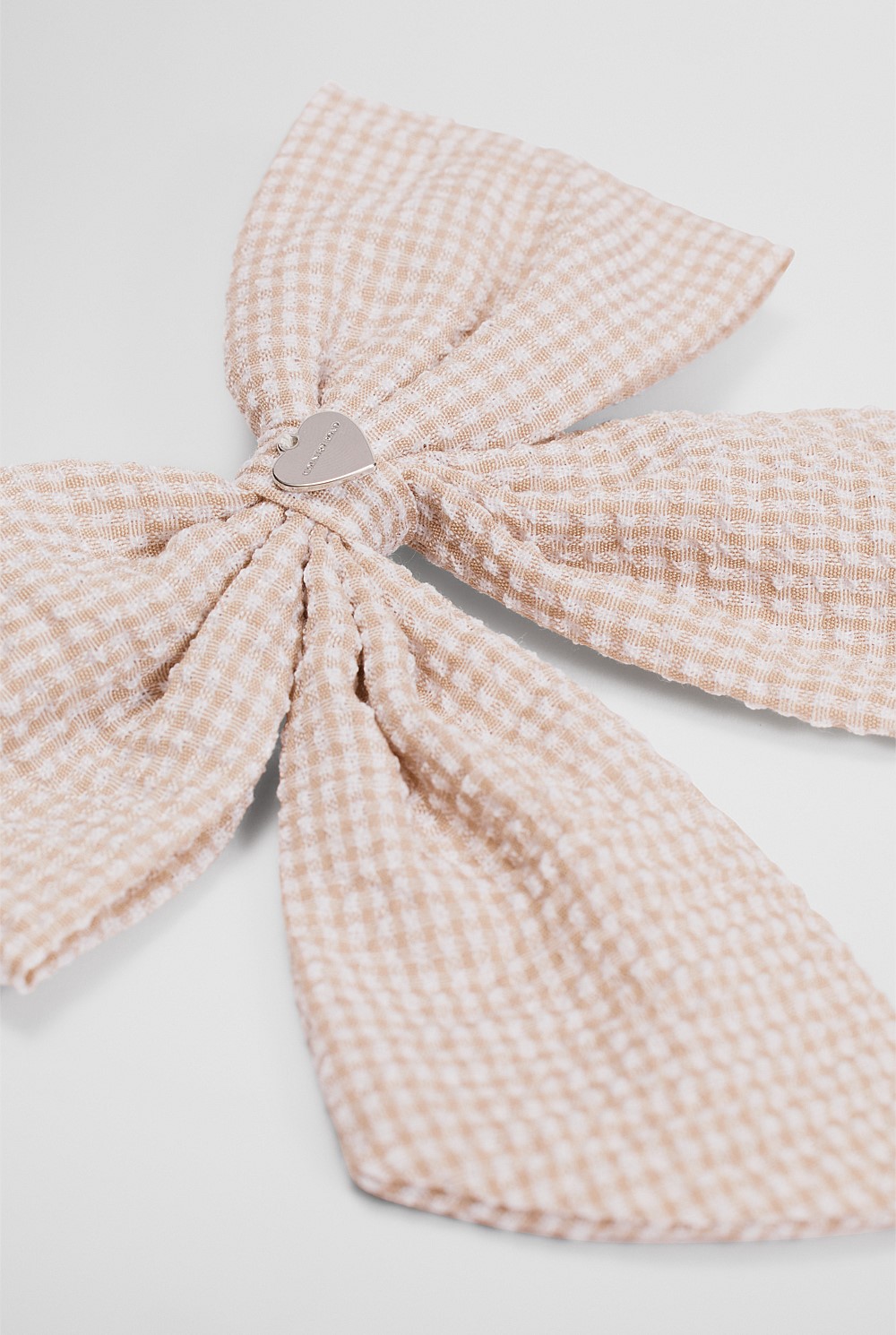 Large Gingham Bow Clip