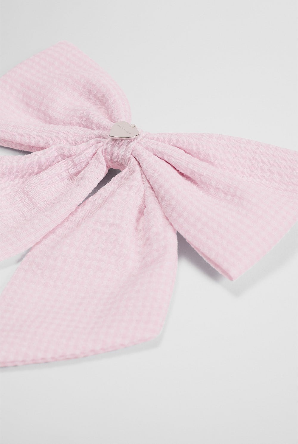 Large Gingham Bow Clip