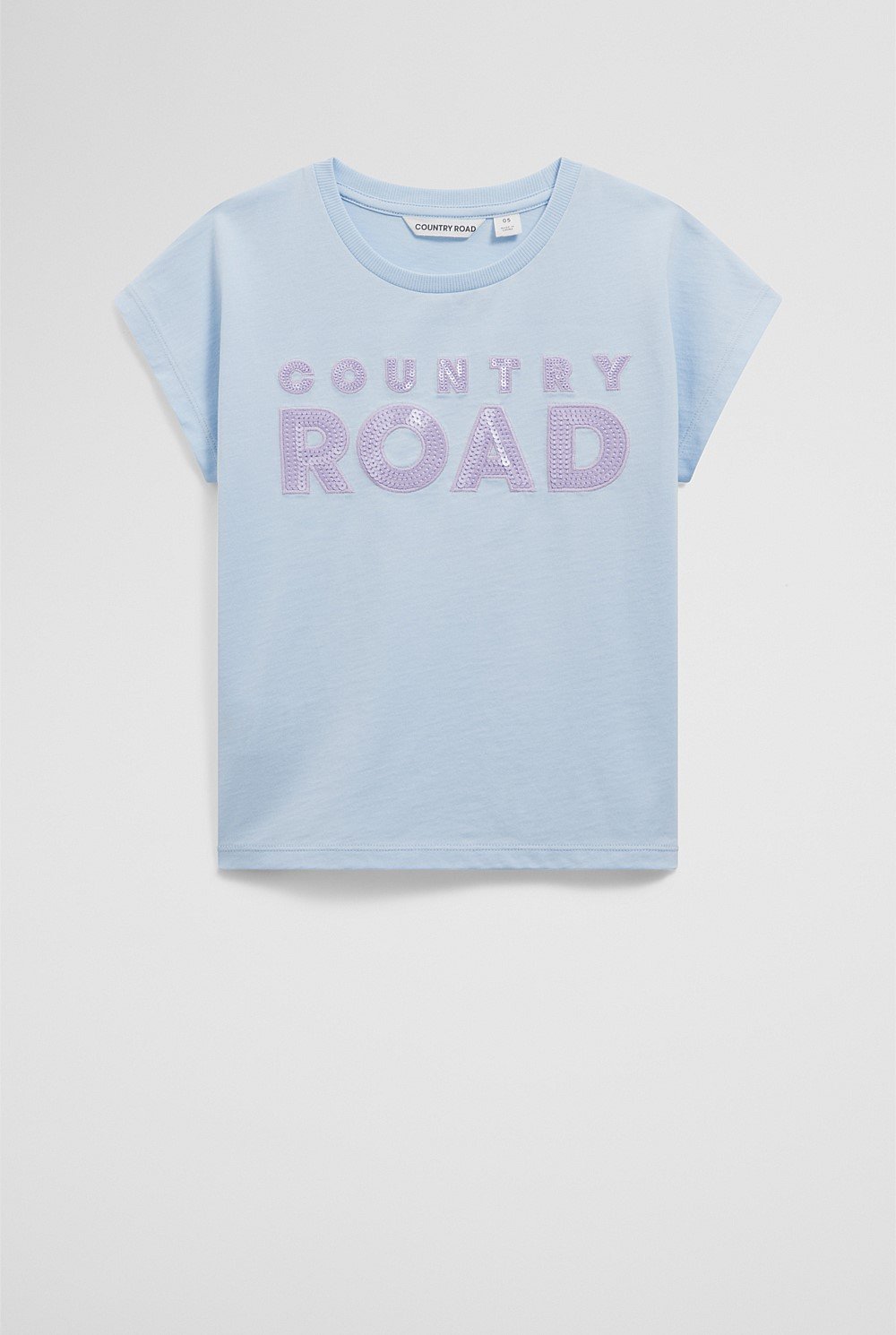 Organically Grown Cotton Sequin Logo T-Shirt