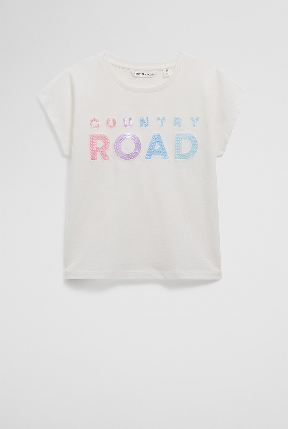 Organically Grown Cotton Sequin Logo T-Shirt