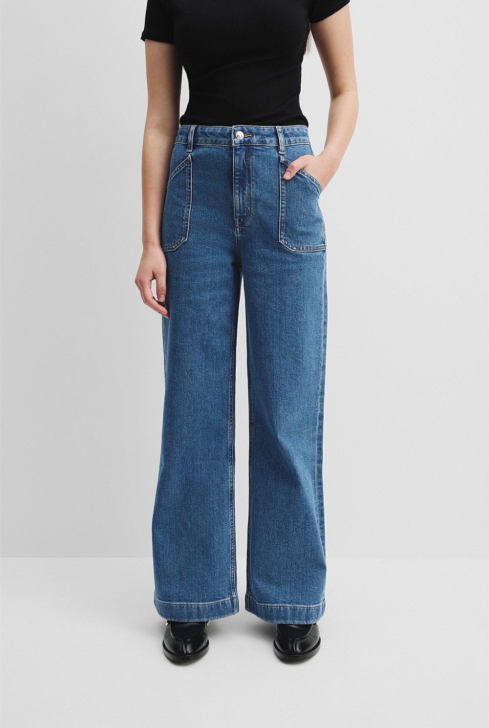 Teen High Rise Wide Jean