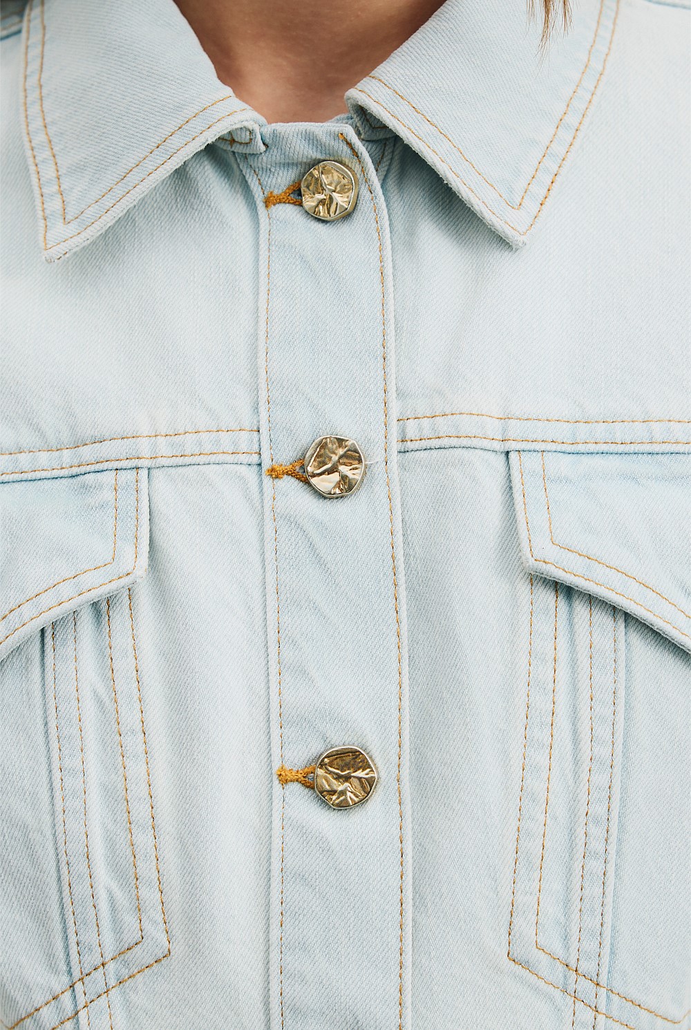 Cinched Denim Jacket