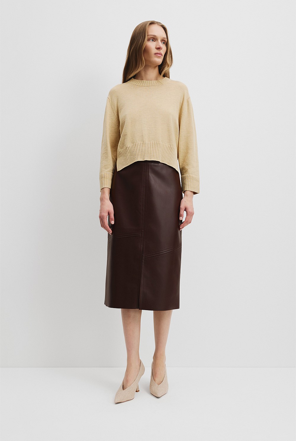 Organically Grown Cotton Linen Crop Knit