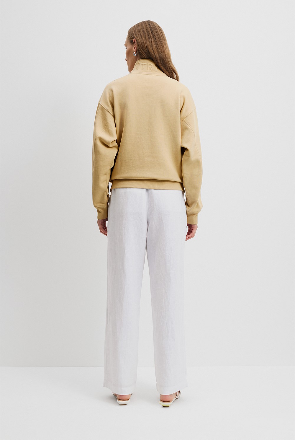 Australian Good Earth Cotton Zip Collar Sweat