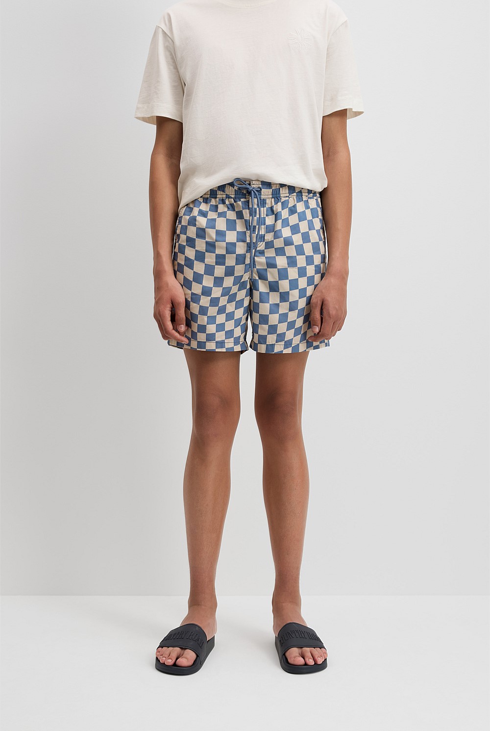 Teen Recycled Blend Wavy Stripe Board Short