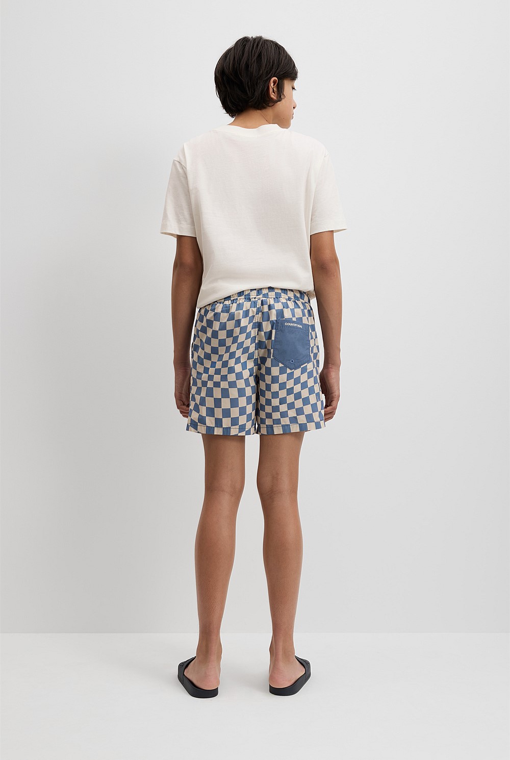 Teen Recycled Blend Wavy Stripe Board Short