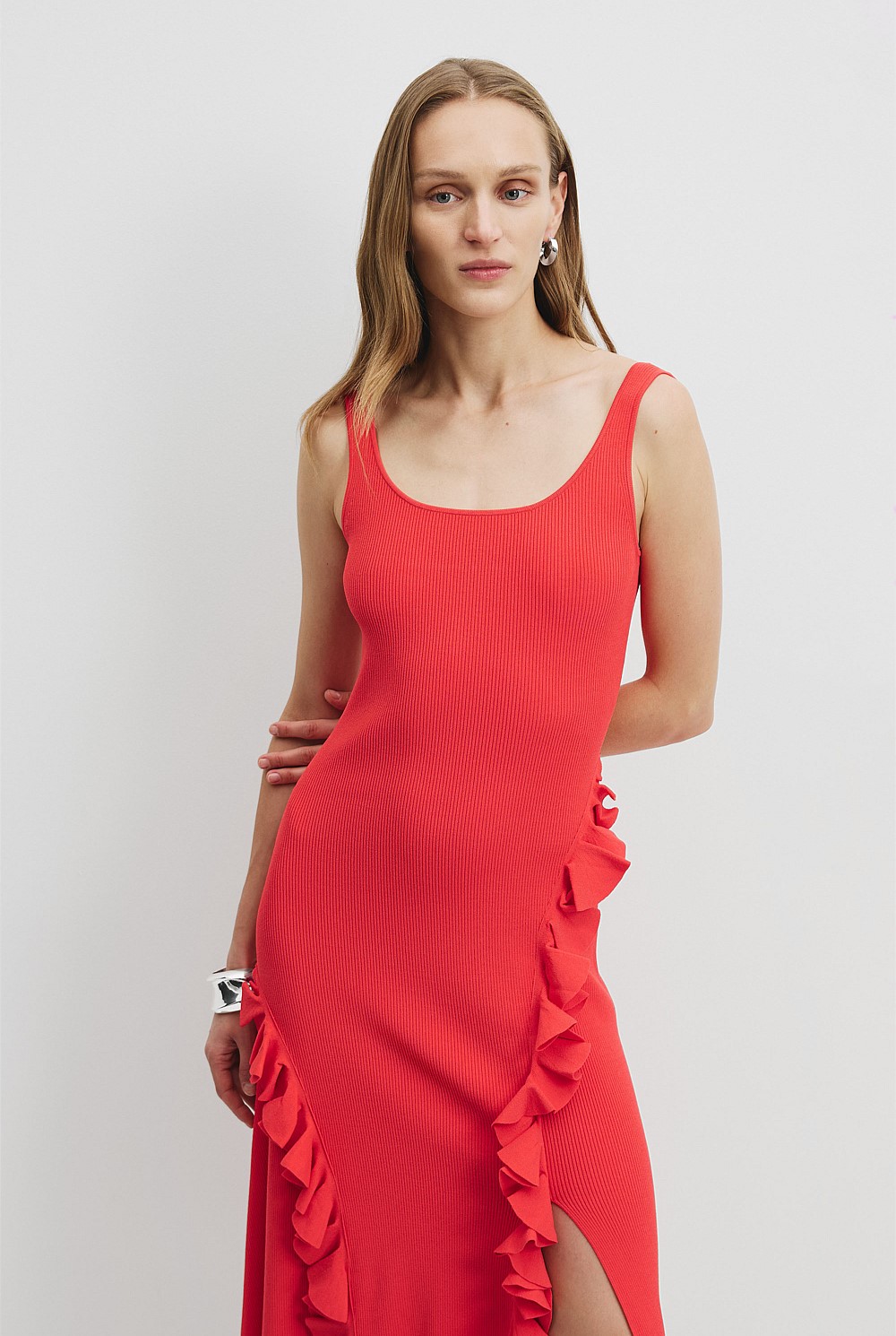 Ruffle Slip Dress