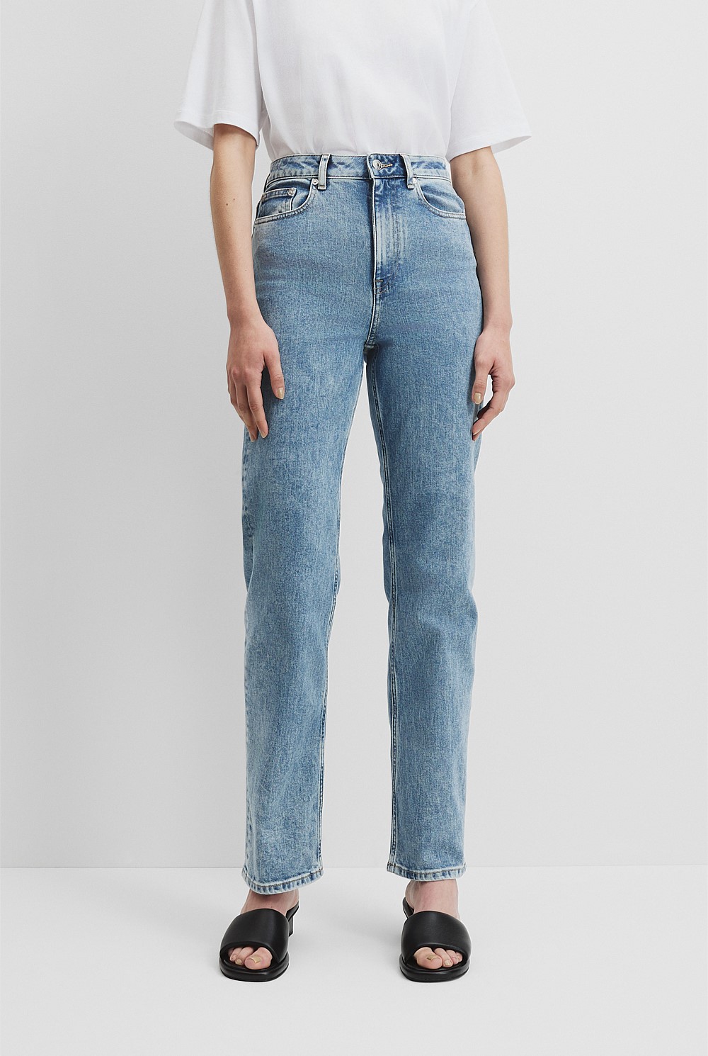 High Rise Straight Leg Jean