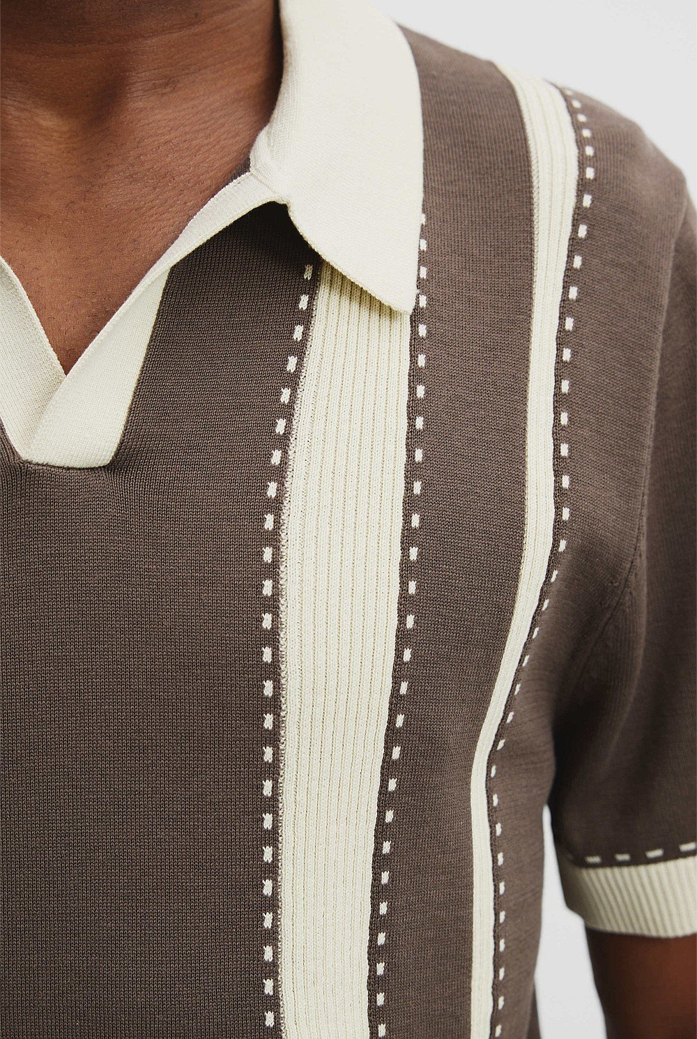 Cotton Silk Knit Trophy Polo