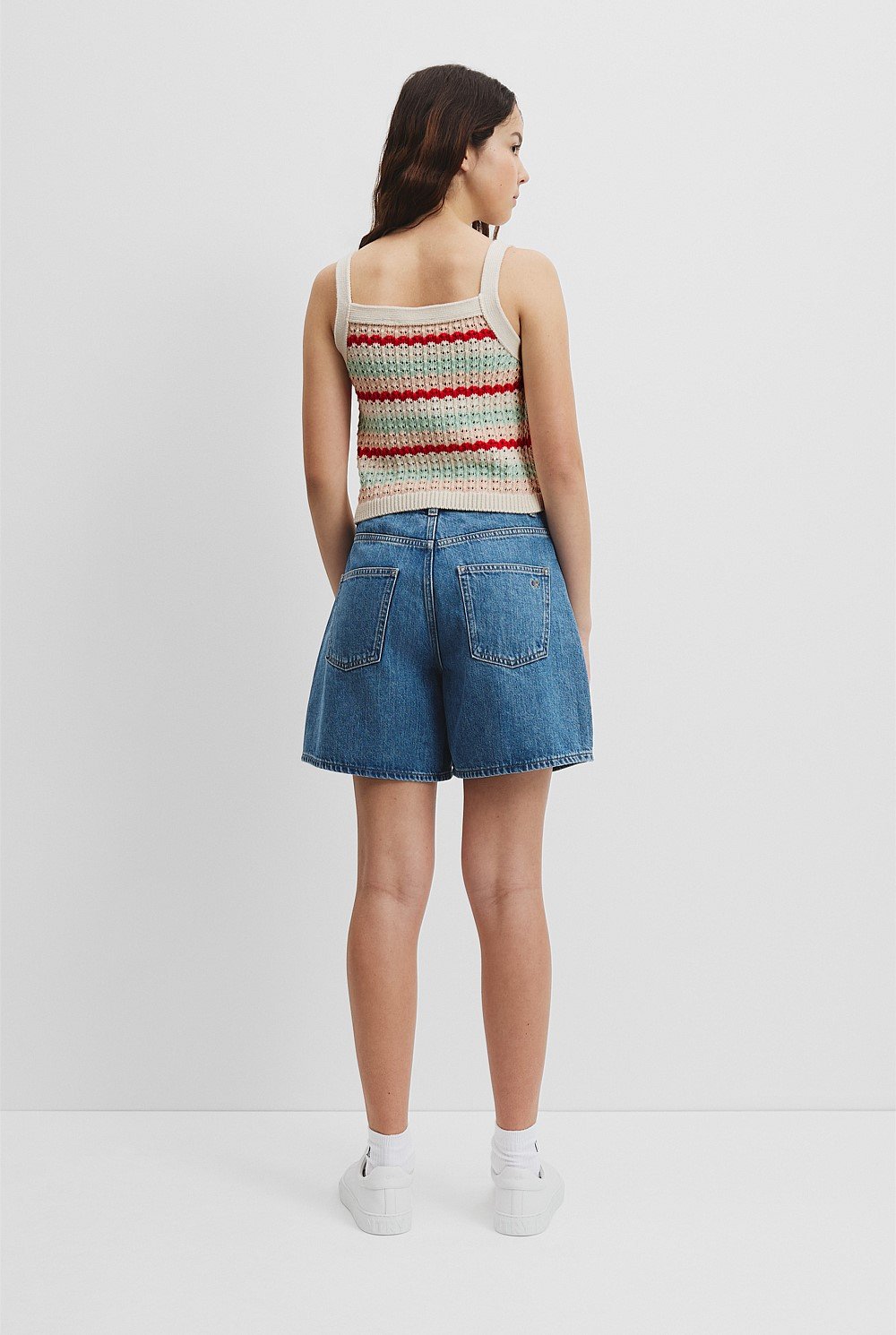 Teen Organically Grown Cotton Knit Stripe Tank