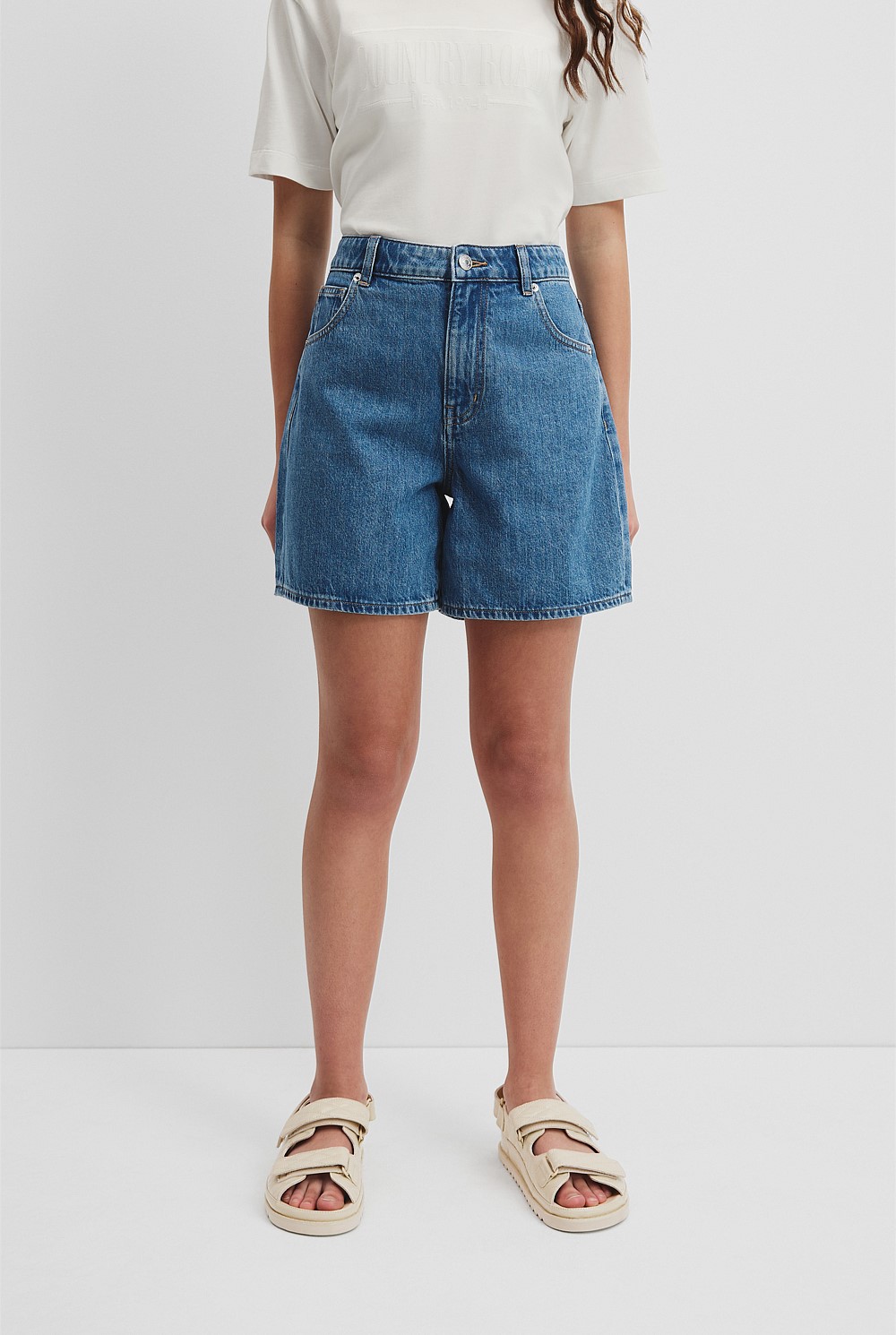 Teen High Rise Denim Short