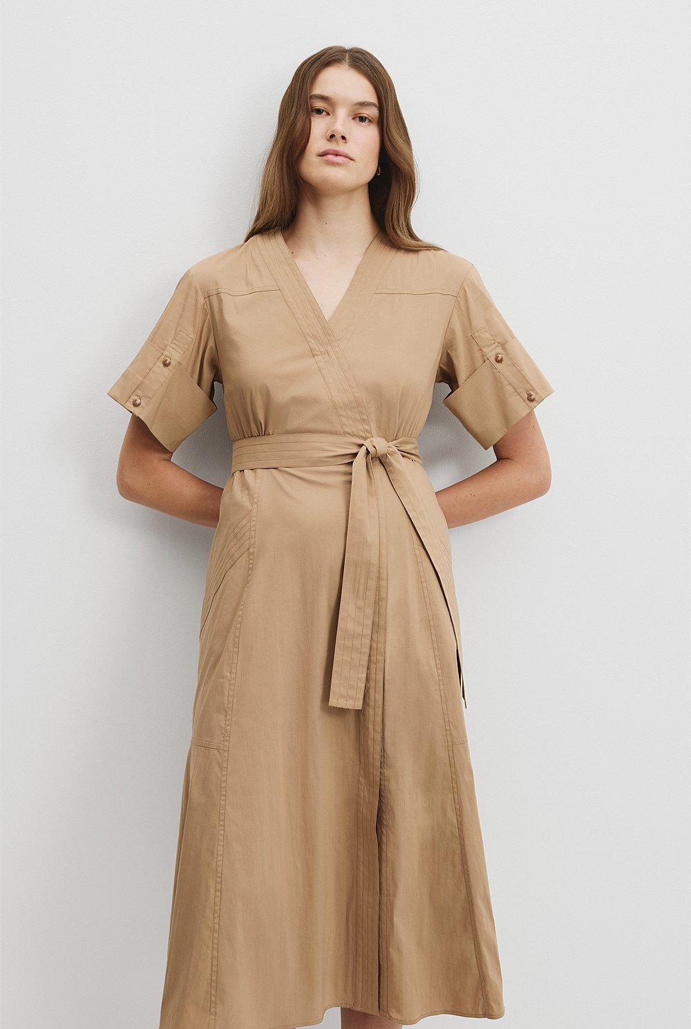 Utility Shirt Midi Dress